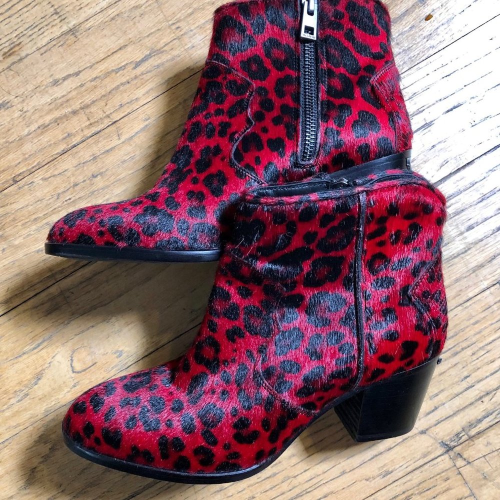 Zadig & Voltaire Pink Leopard  Molly Boots Size 37